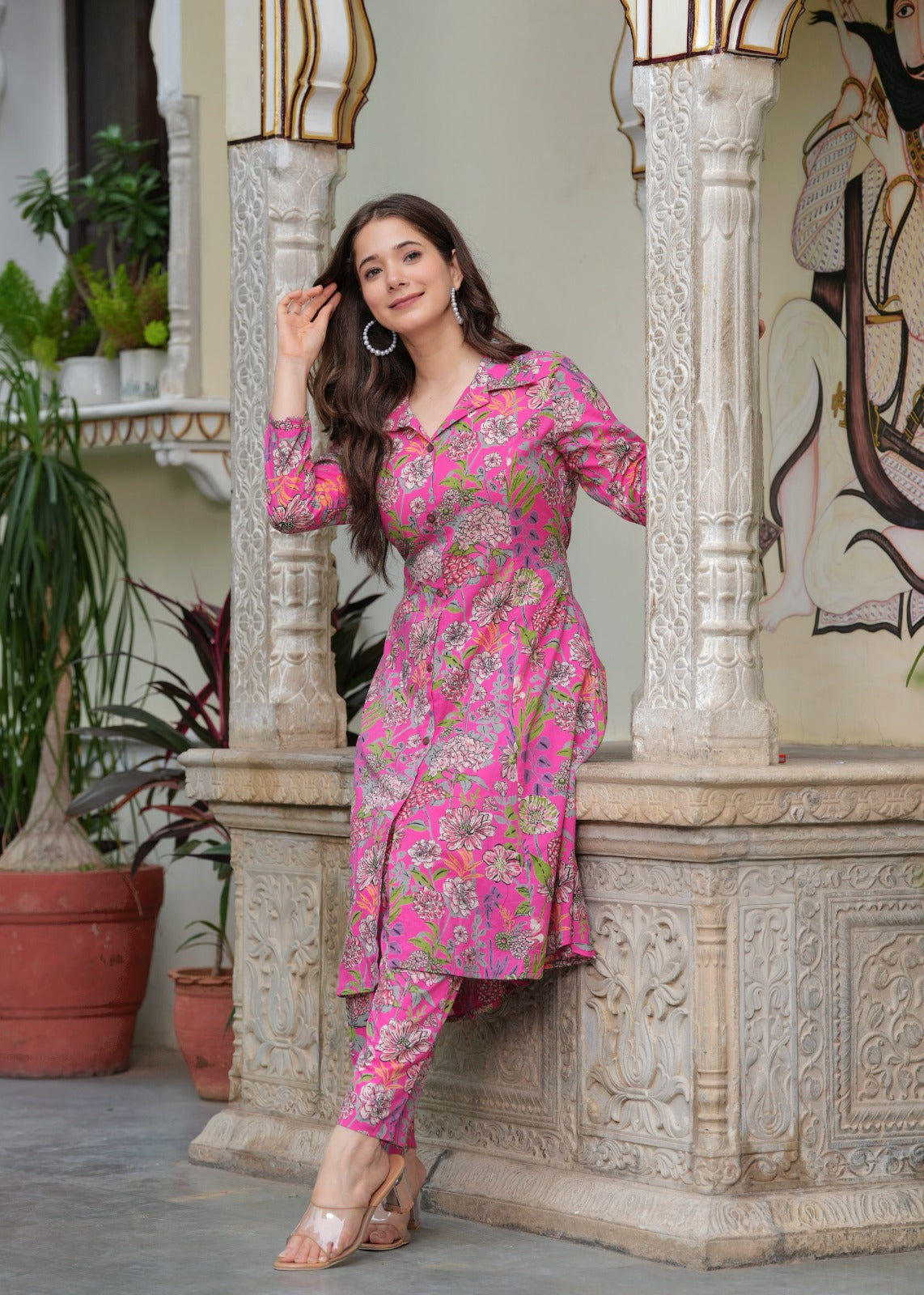 Blush Blossom Kurti Set