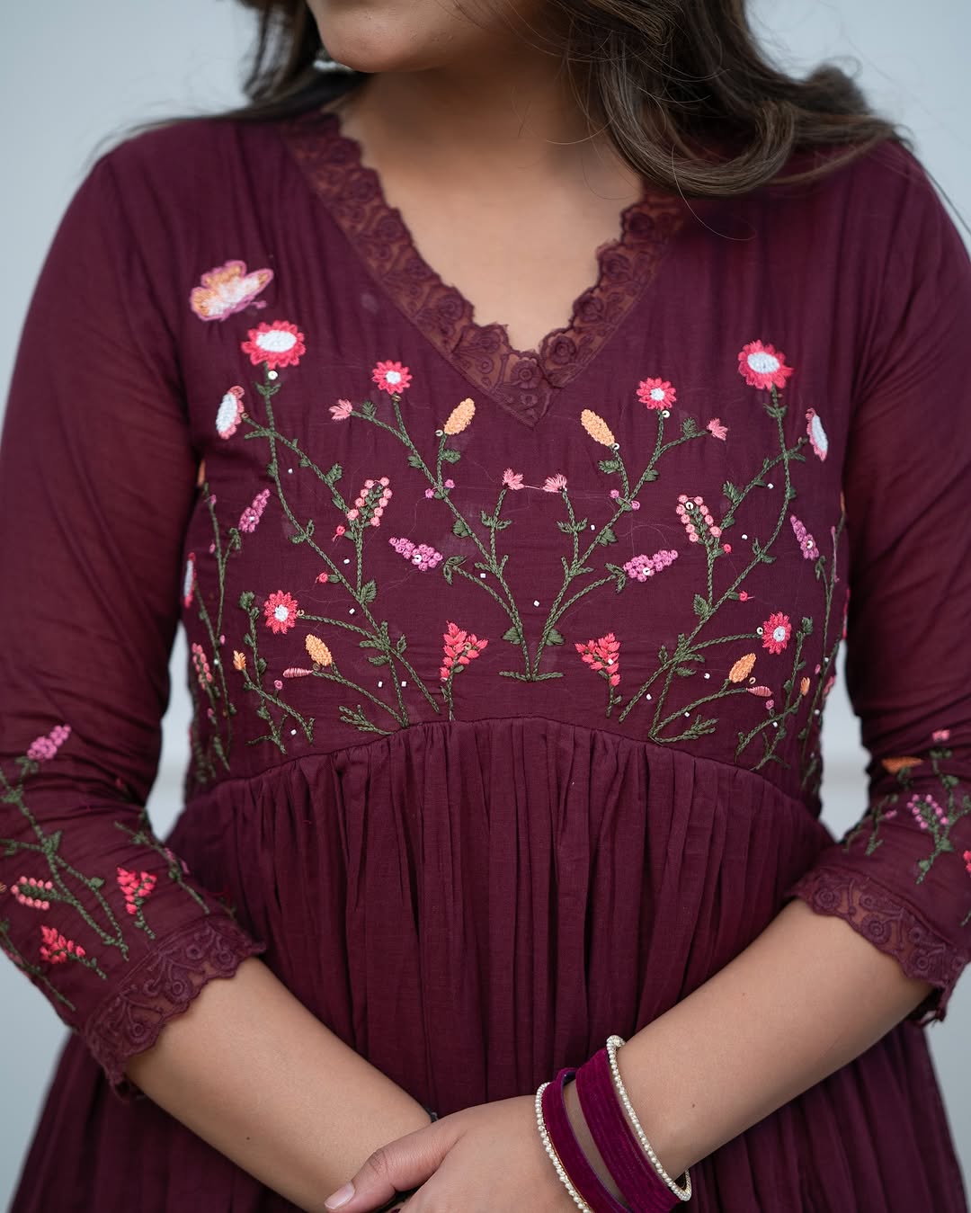 Embroidery Kurta And Pant With Dupatta For Women