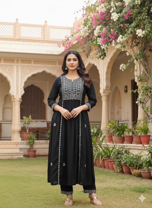 Kima Black Sequence  Co Ord Set For Women