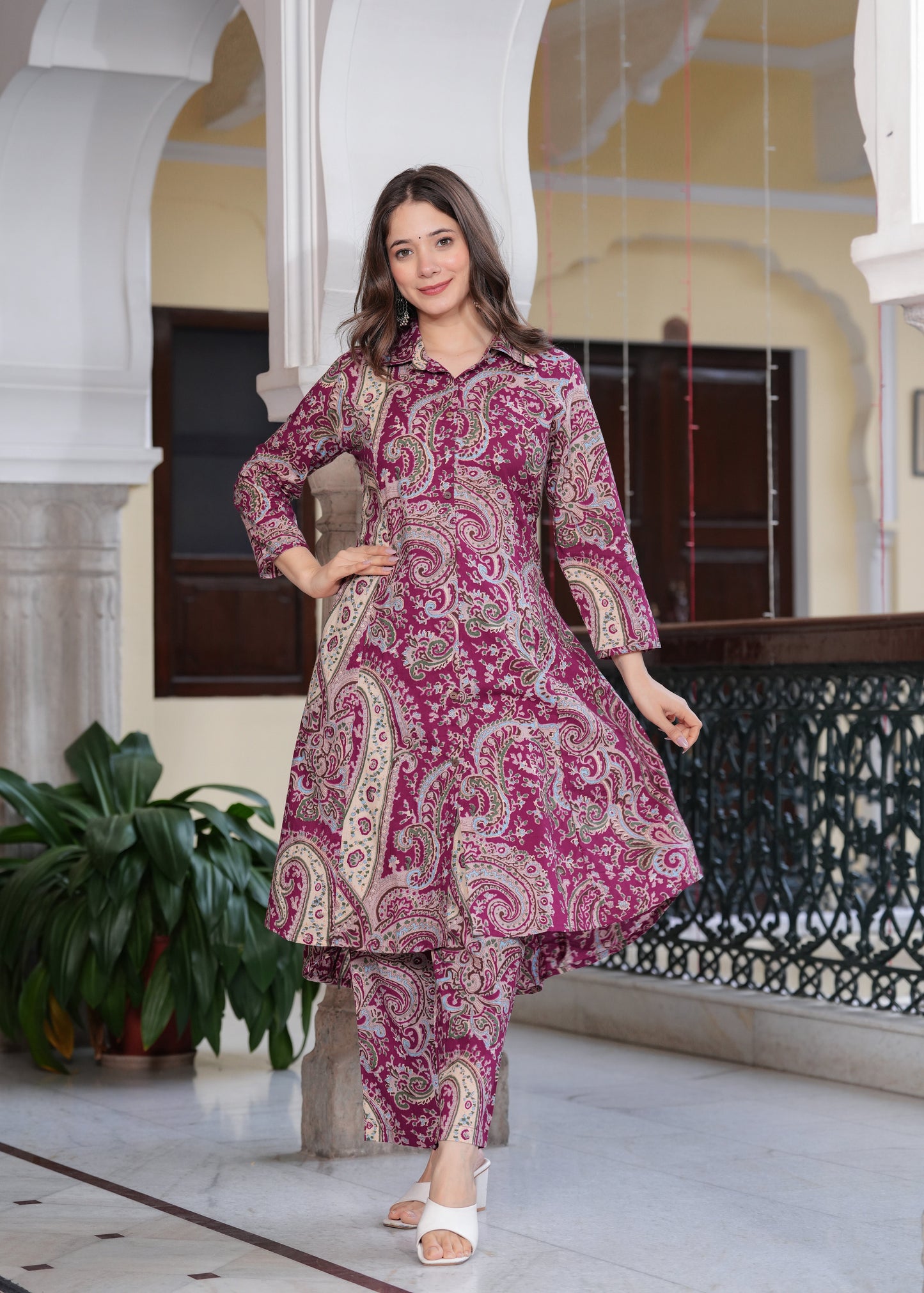 Pure Cotton Mandana Print Stylish Cord Set  For Women