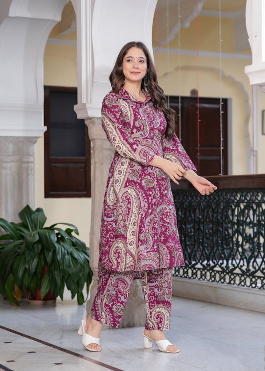 Pure Cotton Mandana Print Stylish Cord Set  For Women