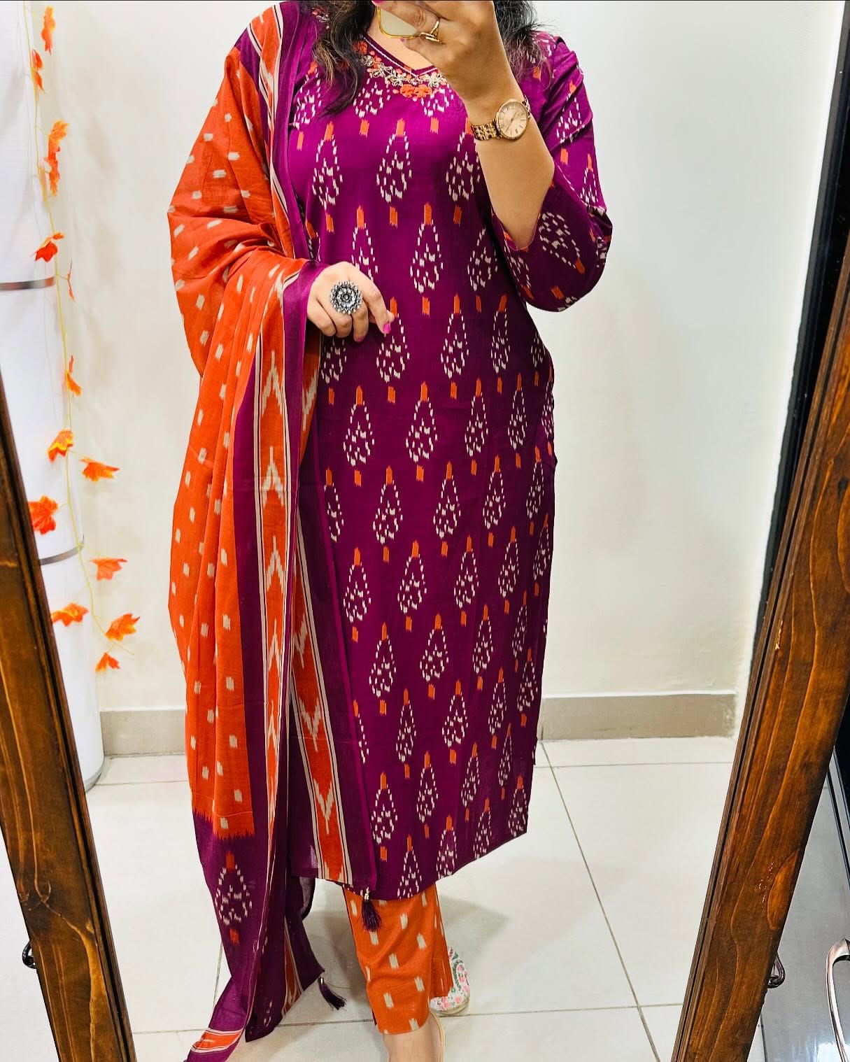 Pink Multi Printed Kurta And Pant With Dupatta For Women