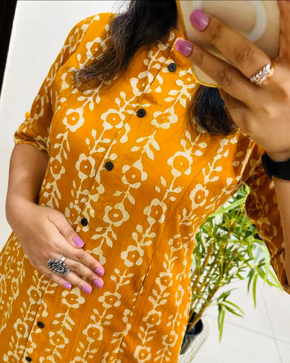 Yellow Mandala Pure Cotton Cord Set