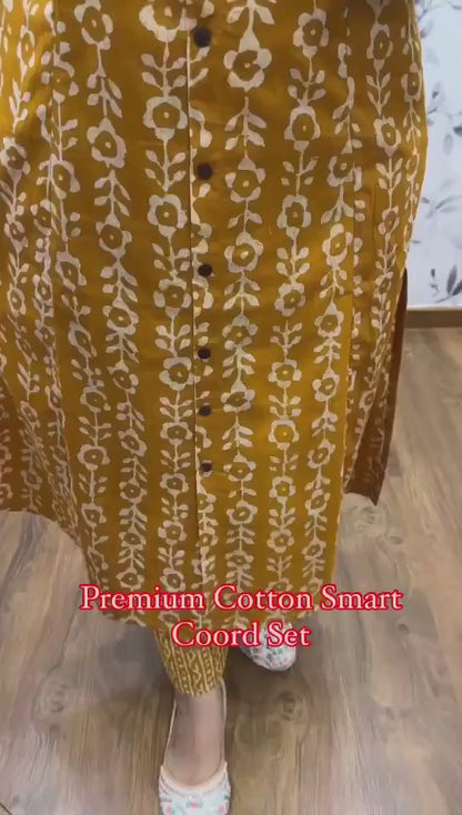 Yellow Mandala Pure Cotton Cord Set