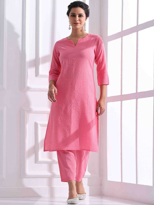 Soft Pastel pink  Kurti Set