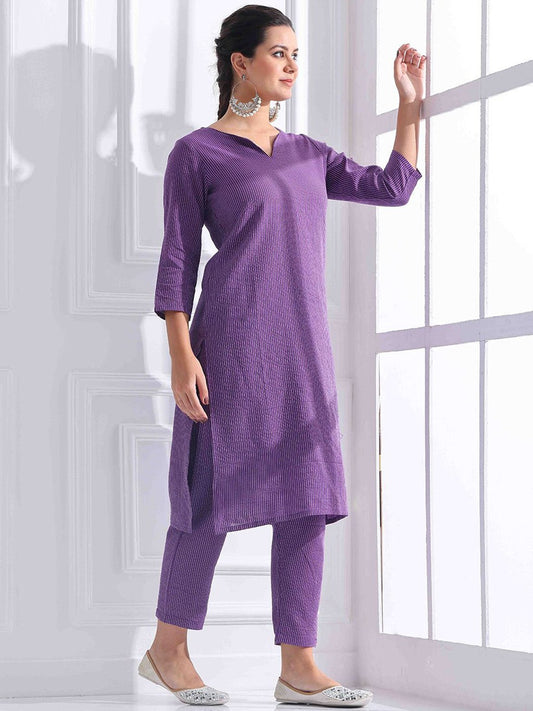 Minimalist purple co ord Set